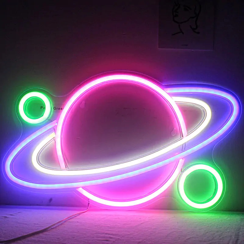Neon Saturn Led Light