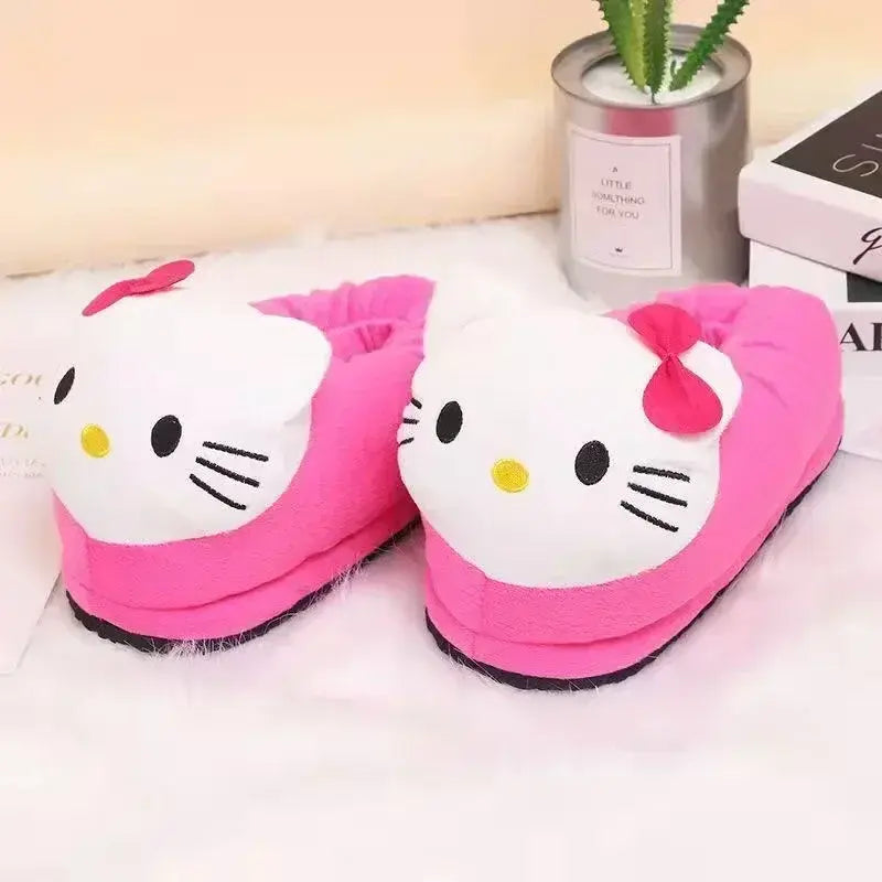 Fluffy Hello Kitty Slippers