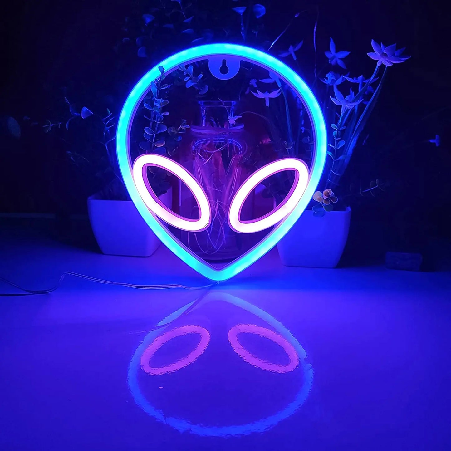 Neon Alien Face LED Light