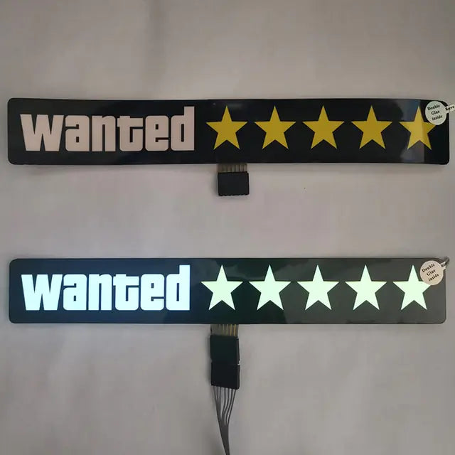 GTA 5 Stars Wanted LED LightWall/Window Sticker