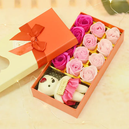 Gift Box Flower Soap Rose