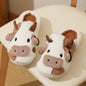 Fluffy Cute Cow Plush Slippers